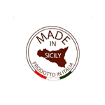 Made in Sicily", mappa Sicilia, "Prodotto in Italia".